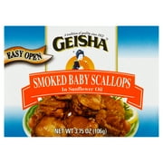 Geisha Smoked Scallops 3.75 Oz (106g), Ready to Eat and in an Easy Open Can