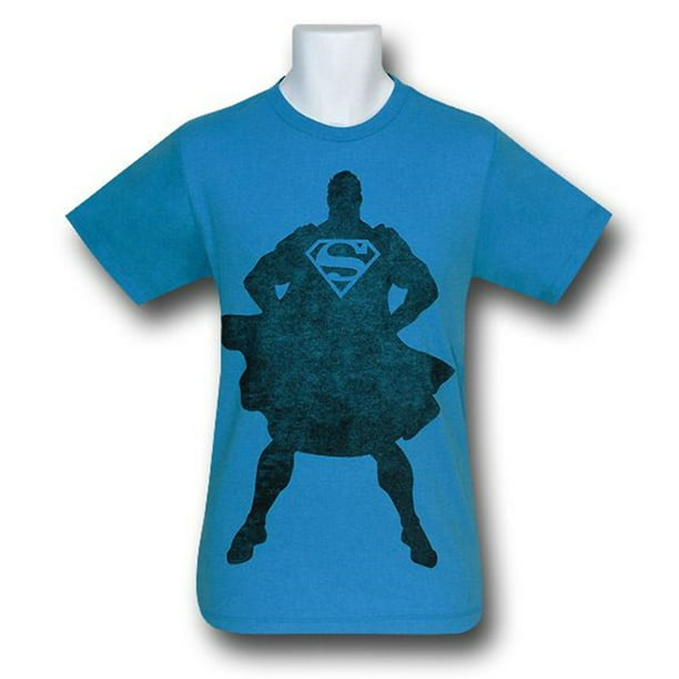 petal date Majestic Superman Turquoise Grain Silhouette T-Shirt-Men's 2XLarge - Walmart.com