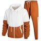 thumbnail image 1 of Mens Pantalones Casuales Color Sólido Pantalones Traje Conjunto, Manga Corta Turndown Cuello Blusa con Chaqueta de Solapa, 1 of 3