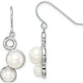 thumbnail image 1 of Sterling Silver Rhod-Plat 5-6 And 7-8mm White Button Fwc Pearl Cz Earrings (31.5 X 10.25) Made In China qe15415, 1 of 5