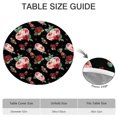 thumbnail image 6 of Round Fitted Tablecloth with Elastic Edges Fits 45"-52" Round Tables Pioneer Colorful Floral Waterproof Table Cover Washable Indoor and Outdoor for Party Kitchen Dinner Banquet Patio Picnic, 6 of 7