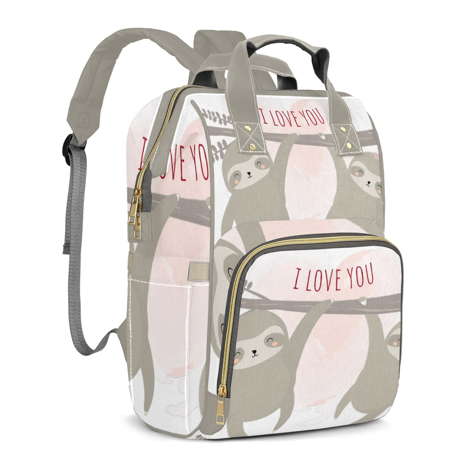 Sloth Diaper Backpack – Large Capacity, Insulated Baby Bottle Pocket, Multifunctional Mommy Bag for Boys & Girls