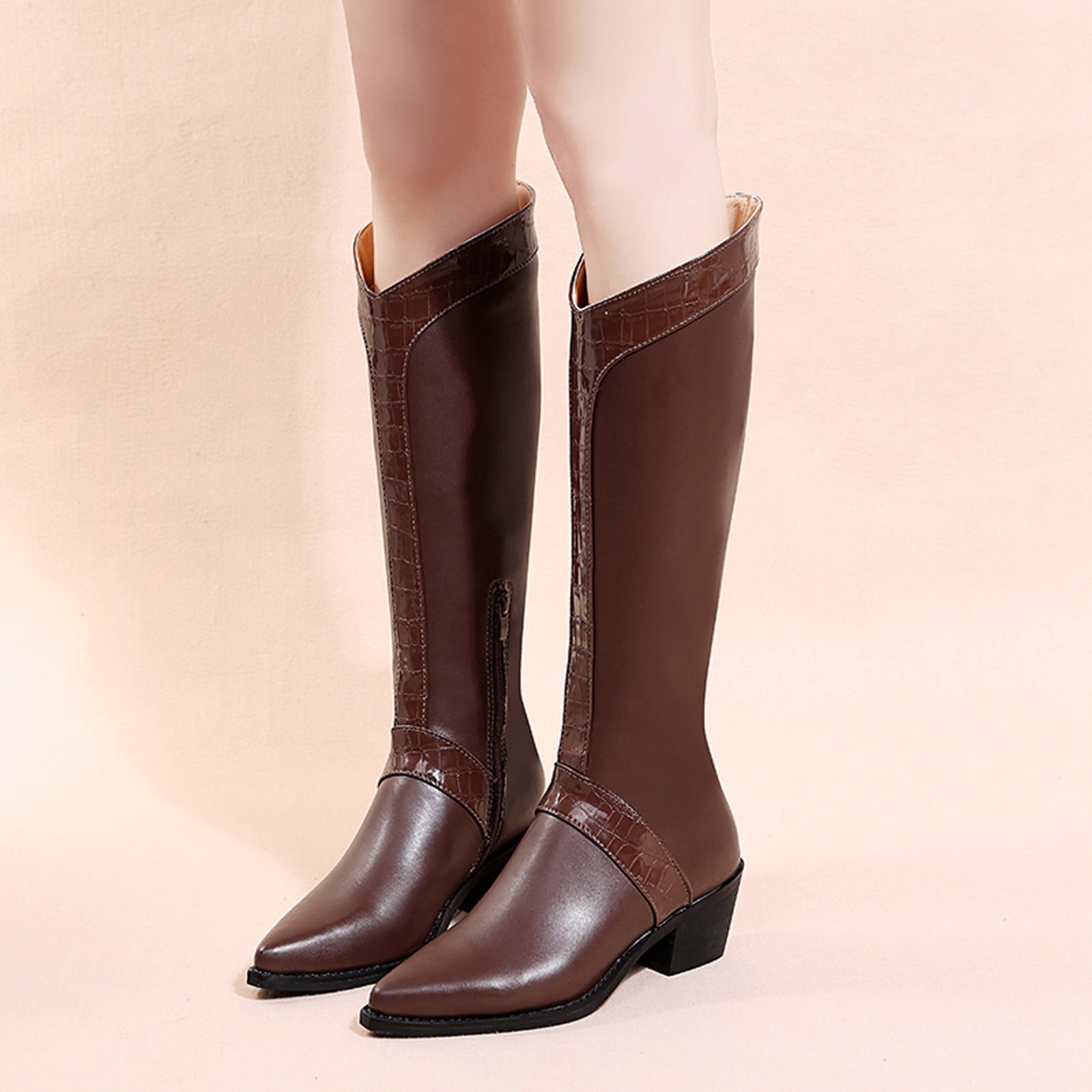 Women's Over Knee High knight Boots Casual Faux Leather Pull On Riding Shoes new