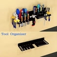 thumbnail image 4 of Screwdrivers Tool Holder Hammer Pliers Wall Mounted Metal Storage Rack Organizer Workshop Workbench Small Tool Storage,1 x Holder,Black, 4 of 6