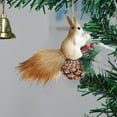 thumbnail image 5 of Foqnuq Cute Squirrel Ornaments Mini Christmas Tree Decorations Lifelike Hanging Figurines Foam Forest Animals Decorative Accents, 5 of 6