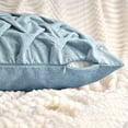 thumbnail image 3 of Unique Bargains Pack of 2 Soft Solid 3D Weaving Throw Pillow Covers Blue 20" x 12", 3 of 7
