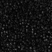Miyuki Delica Seed Beads – Size 11/0 (1.6 mm), DB0310, Matte Black, 7.2 g, Approx. 1440 Beads