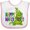 White and Pink, variant on Inktastic Happy Mardi Gras Big and Little Alligators with Beads Boys or Girls Baby Bib