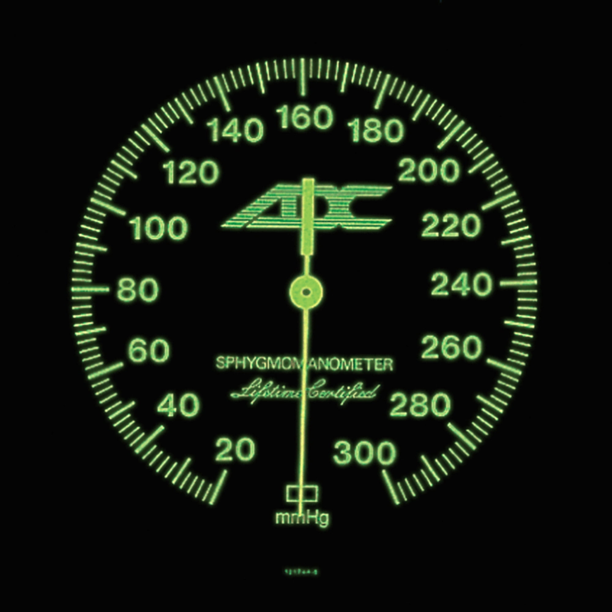 ADC Adult Cuff Arm Aneroid Sphygmomanometer Unit 2-Tubes Black 1 Each