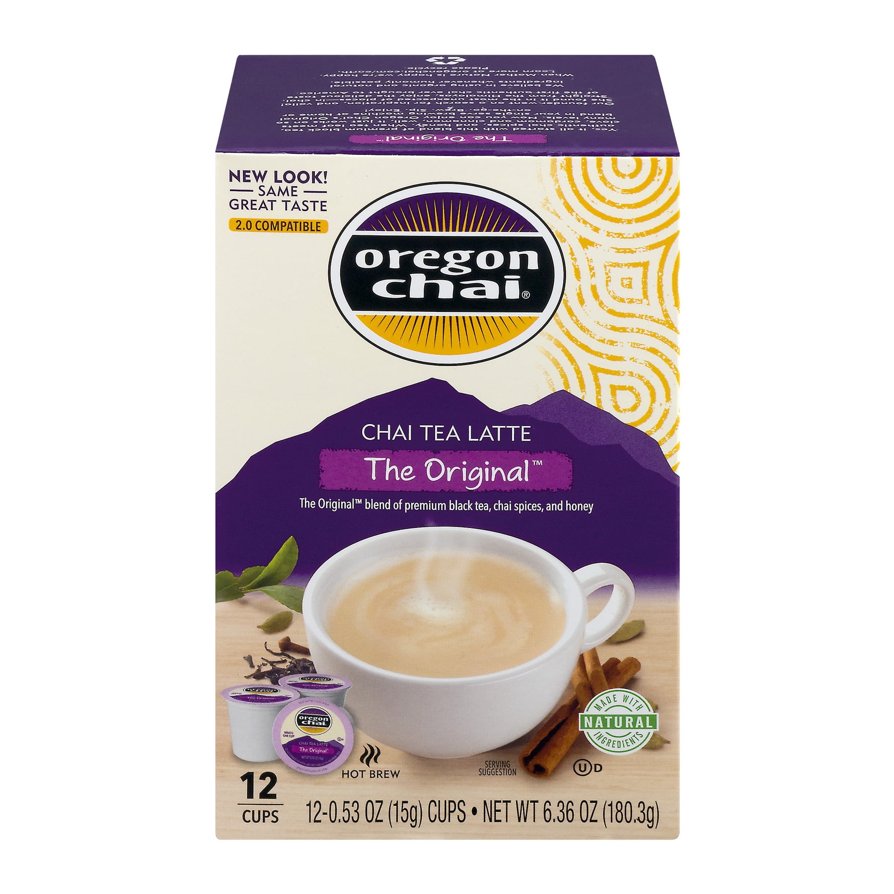 Oregon Chai Chai Tea Latte The Original Cups 12 CT0.53 OZ