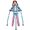 Blue, variant on GanFindX Unisex Kids Roller Skate Trainer Walker, Adjustable Height 27-33 inches, 3-Wheel Stable Skating Aid, Metal Frame for Toddler Beginners