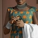 thumbnail image 5 of Gargantilla africana nacional, pulsera, collar largo, brazalete para Halloween Gris, 5 of 9