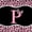Black Pink P, variant on Manfei Leopard Print Bow Letter B Twin Sheet Sets for Girls, Black Pink Initial Bedding, 3-Piece