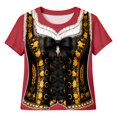 thumbnail image 3 of Womens Graphic T Shirt Basic Crew Neck Short Sleeve Relaxed Fit Tee for Outings Fall Layering Red,L, 3 of 3