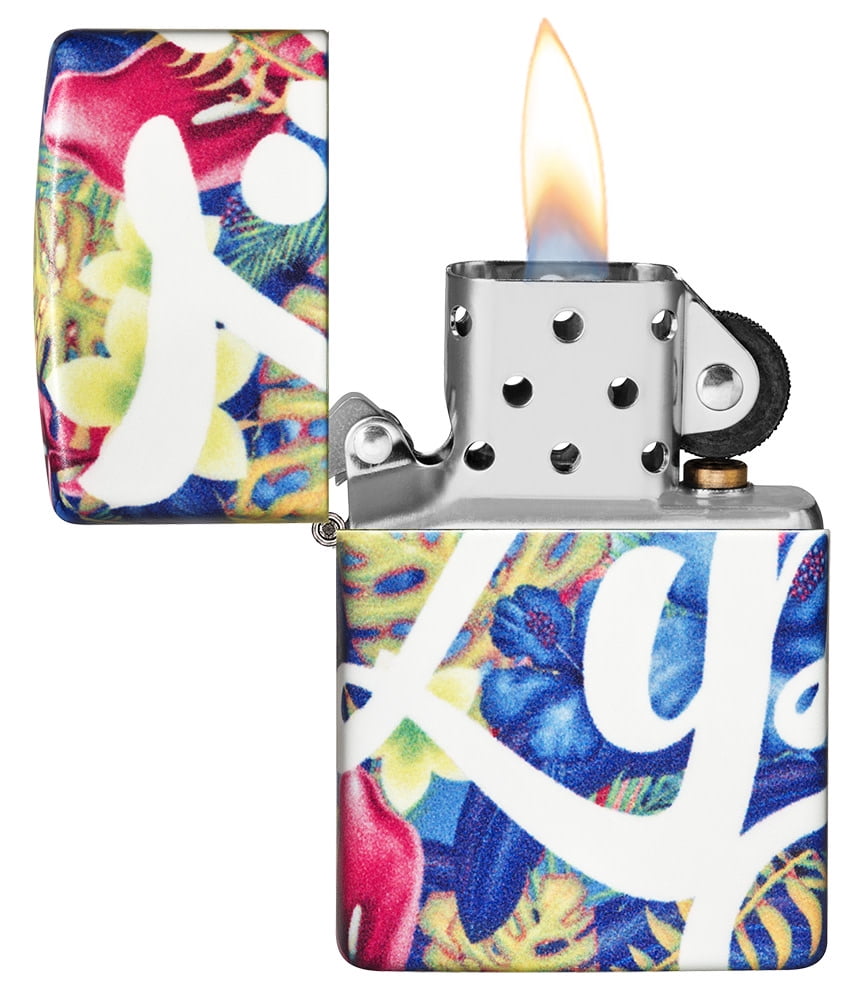 Zippo Colorful Floral Design 540 Color Pocket Lighter