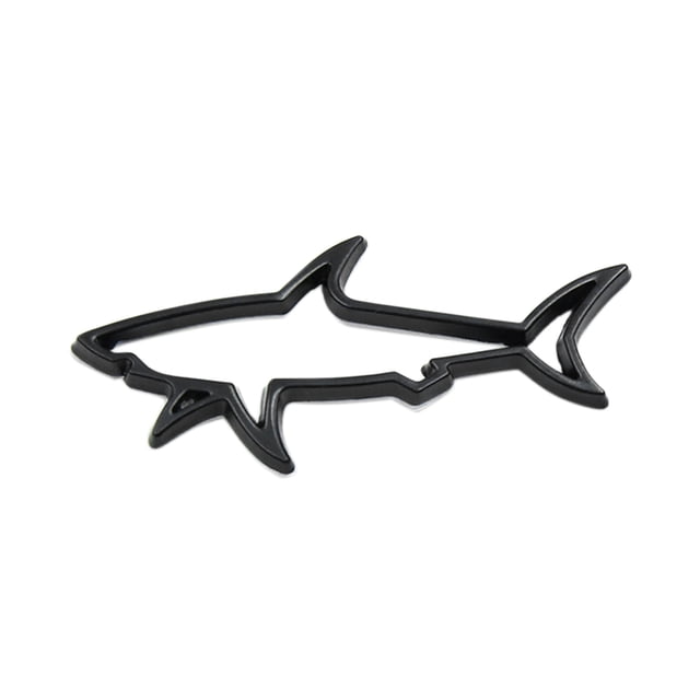 Pegatina De Patrón De Tiburón Negro Adhesivo Decorativo Autoadhesivo 3D Para Auto