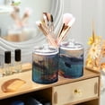 thumbnail image 6 of WOBOGO Dolphin Transparent Plastic Jar 2pcs Cotton Swabs Balls Pads Floss Stick Dispenser Bathroom Vanity Storage Organizer, 6 of 7
