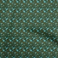 thumbnail image 1 of oneOone Silk Tabby Dark Green Fabric Jacobean Floral Craft Projects Decor Fabric Printed By The Yard 42 Inch Wide, 1 of 4