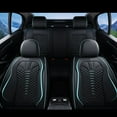 thumbnail image 3 of Coverado Black and Blue Trim Car Seat Covers Full Set, Premium Leather Front and Rear Split Bench Cover, Automotive Seat Protectors Universal Fit for Most Cars, SUVs and Trucks, 3 of 12