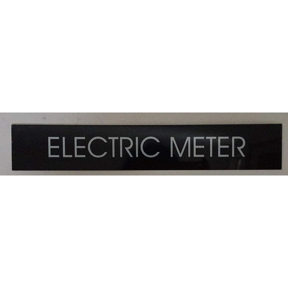 ELECTRIC METER SIGN (BLACK ALUMINUM)