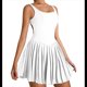 thumbnail image 2 of Falda Plisada para Yoga, Correr, Fitness, Tenis, Color Cisne, Talla L, 2 of 7