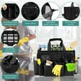 thumbnail image 4 of Large Wearable Cleaning Caddy Bag with 4 Foldable Dividers for Cleaners & Housekeeper with Handle & Adjustable Shoulder Straps, 4 of 11