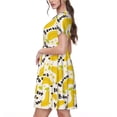 thumbnail image 2 of Disketp Banana Fruit para Vestido de Manga Corta para Mujeres, Vestidos de Verano para Mujeres, Casual y Holgado para la Playa, 2 of 6