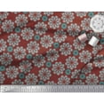 thumbnail image 3 of Soimoi Red Cotton Duck Fabric Artistic Flower Mandala Print Fabric by Yard 56 Inch Wide, 3 of 3
