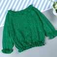thumbnail image 5 of Coerni Little Girls Knit Cardigan Sweater for Toddler Baby Ruffle Long Sleeve Button up Sweater Jacket Outwear Top Spring, 5 of 5