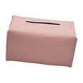 thumbnail image 1 of Funda de caja de pañuelos Sunnimix de cuero PU organizador de servilletas decorativas rectangulares Rosado, 1 of 8