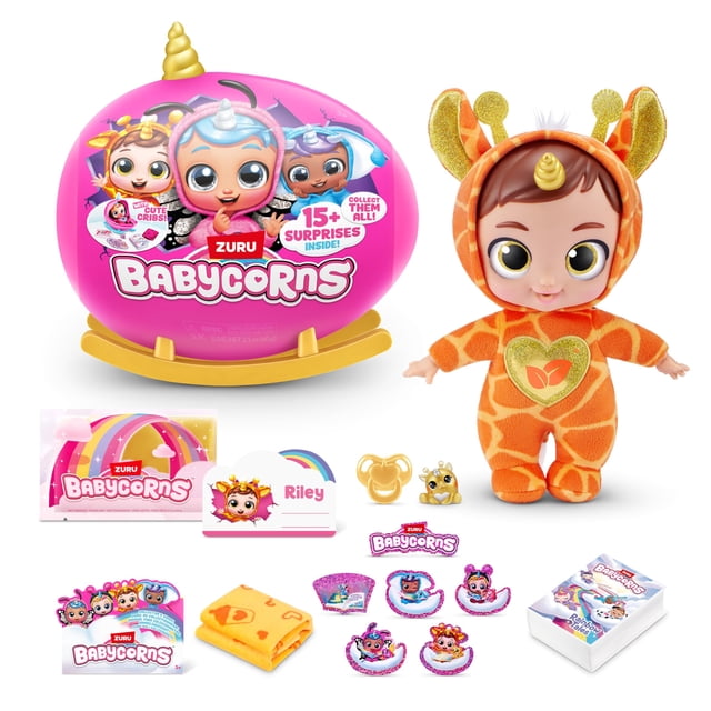 Babycorns Serie 1 Pequeña (Jirafa) de ZURU Babydolls Mágicos, Sorpresa, Unboxing, Historia, Niñas, Muñeca