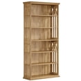 thumbnail image 6 of Finmind 6-Tier Bookshelf, 75-Inch Tall Wood Bookcase, Large Freestanding Display Shelves for Home Office, Natural Brown, 6 of 7