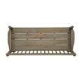 thumbnail image 2 of Noble House Zoriah Rustic Acacia Wood Bench with Shelf, Gray, 2 of 12