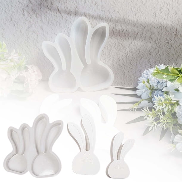 Llavero colgante conejito de Pascua de yeso Resina epoxi para manualidades DIY