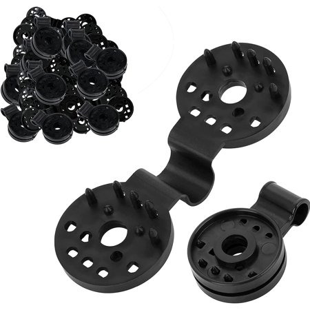20Pcs Shade Cloth Plastic Clips,Round Plastic Black Clips,Garden Netting Clips Greenhouse Film Sunshade Net Clip for Anti Bird Netting,Garden Netting,Shade Netting(Black)