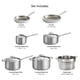 thumbnail image 3 of Tramontina Juego de utensilios de cocina de 11 piezas de acero inoxidable de tres capas con tapas, ollas y sartenes, compatible con inducción, apto para lavaplatos, certificación NSF, 3 of 5