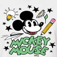 thumbnail image 3 of Disney - Mickey Mouse - School Doodles - Juniors Cropped Cotton Blend T-Shirt, 3 of 5