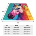 thumbnail image 3 of Fotbe Watercolor White Horse Manta de Franela Acolchonada con Estampado, Súper Suave y Esponjosa, Extra Grande para Sofá, Cama, Uso Todo el Año-50"x40", 3 of 7
