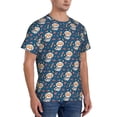 thumbnail image 2 of Bixox Men's Space Puppy Printed Short Sleeve Skinny Athletic T-Shirt, 2 of 6