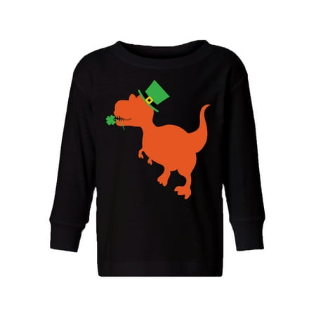 

Awkward Styles Girls Boys St. Patty Day Toddler Long Sleeve Shirt Irish Dinosaur Kids T-shirt Proud Irish