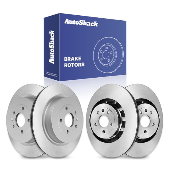 AutoShack Front Vented & Rear Vented Coated Brake Rotors 4-PC Set Replacement for 2013-2019 Ford Explorer 2013-2019 Ford Taurus 2012-2016 Lincoln MKS 2013-2019 Lincoln MKT ArmorStop