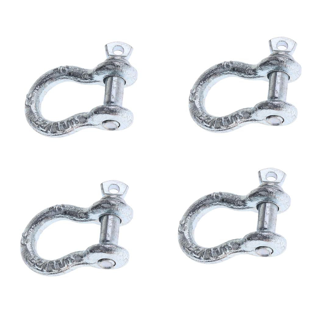 Silver Maximum Break Strength with Screw Pin Heavy Duty 1102 Lbs Homyl Shackles 1/4 inch D Ring Shackle Rugged Unbreakable 0.5 Ton 