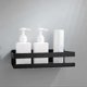 thumbnail image 4 of 1-Pack Bathroom Shower Rack Storage Rack Wall Mounted Shelf with Self-Adhesive Sticker, Black, 4 of 4