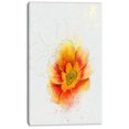 thumbnail image 2 of Beautiful Yellow Watercolor Flower - Floral Canvas Art Print, 2 of 4