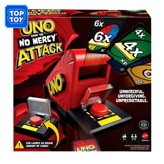 UNO Show ‘em No Mercy® Attack Card Game With Card Launcher for Kids, Fans, Adults & Family Night