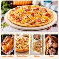 3X 12Inch Ceramic Pizza Stone Pizza Baking Stone/ Pan, Perfect for