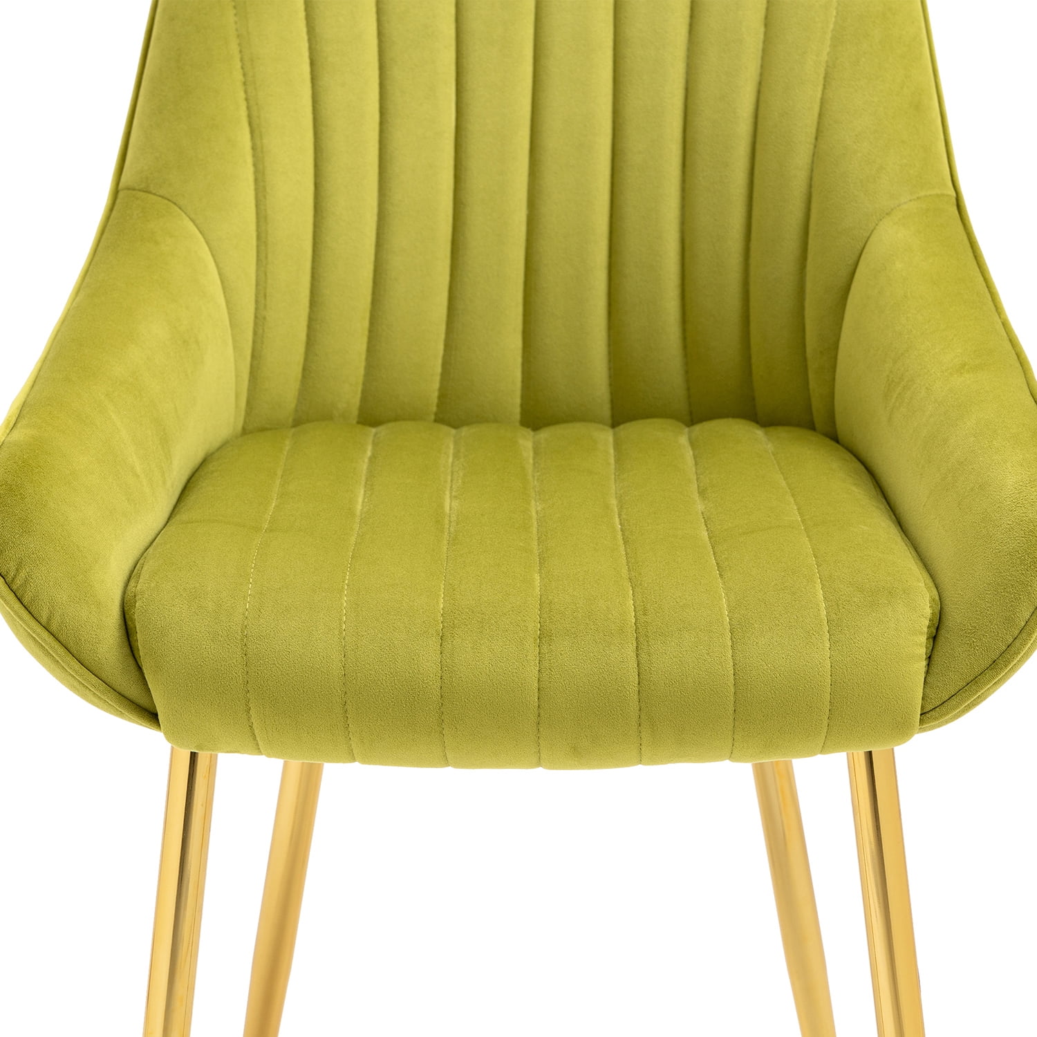 Kepooman Modern Mid-Century Side Chair with Natural Metal Legs for Kitchen, Living Dining Room, Set of 1, Green Kepooman Modern Mid-Century Side Chair with Natural Metal Legs for Kitchen, Living Dining Room, Set of 1, Green