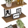 thumbnail image 3 of Set de 3 Estantes Flotantes Moru Spot Color Latte, Repisas de pared, Estantes decorativos, Repisas Modernas para Sala, Recámara y Baño  | 4x40x18cm|, 3 of 8