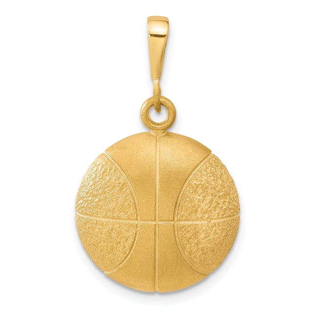 Collier Pendentif Sport en Or Jaune 10k Basketball