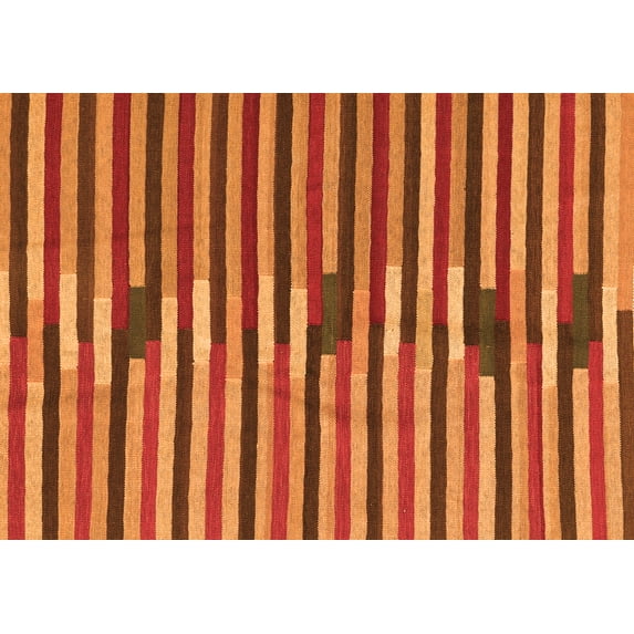Ahgly Company Indoor Rectangle Southwestern Orange Country Area Rugs, 2' x 5'